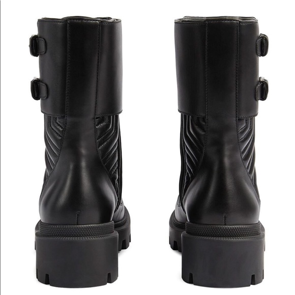 Gucci FRANCES Matelasse’ Combat Lug Boot 38.5 8 8.5 💚♥️ - Picture 10 of 16